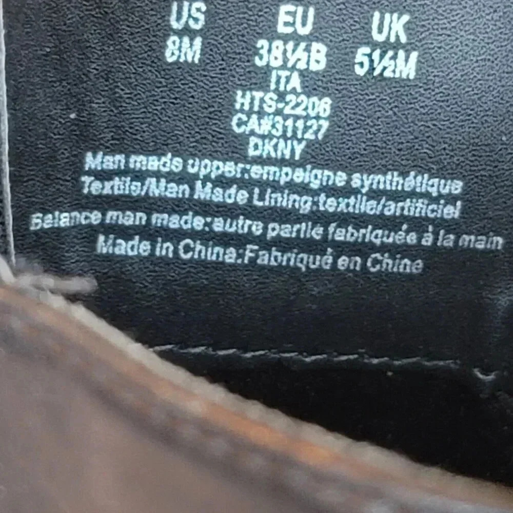 DKNY Ita  Leather Strappy Buckle Ankle Boots Shoes Women's Size 8 - Picture 12 of 13